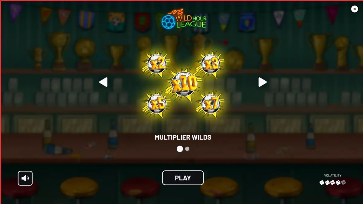 Wild Hour League اسلاٹ کا فٹ بال تھیم والا انٹرفیس